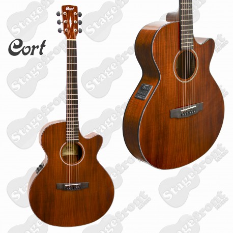 CORT SFX1F ABW ACOUSTIC SOLID TOP GUITAR ALL BLACKWOOD THINNER BODY