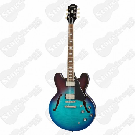 EPIPHONE ES335 BLUEBERRY BURST HOLLOW BODY GUITAR LAYERED MAPLE TOP & BODY