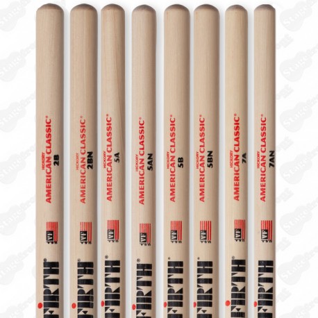 VIC FIRTH AMERICAN CLASSIC HICKORY DRUM STICKS 3 set PACK 
