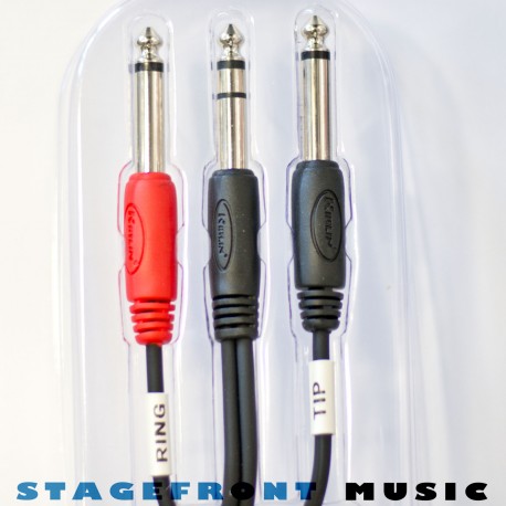 Y-CABLE 6.3 STEREO (M) - 2 x 6.3 MONO (M) 3mt