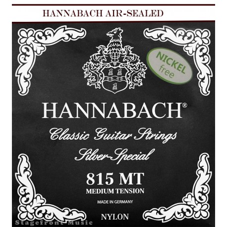 HANNABACH E815 MT CLASSICAL SET-SILVER SPECIAL - BLACK HIGH TENSION