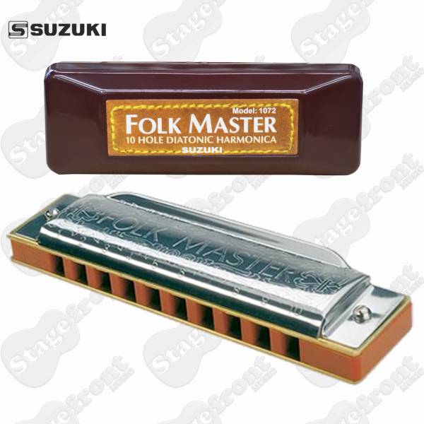 SUZUKI FOLKMASTER HARMONICA CHOOSE KEY. PLAYS WITH CLARITY.