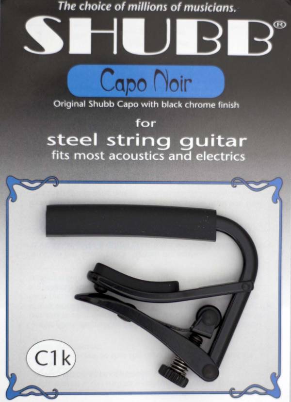 SHUBB C1k ORIGINAL BLACK CAPO for Steel String Guitars