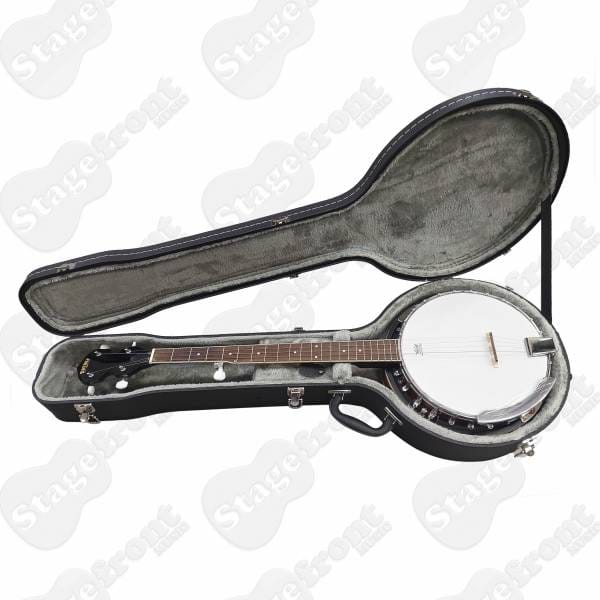 BANJO PLYWOOD PLUSH LINED RUGGED HARD CASE SUITS RESONATOR BANJO HC295