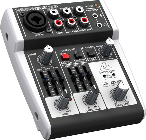 BEHRINGER 302USB XENYX 5 INPUT MIXER AND AUDIO INTERFACE