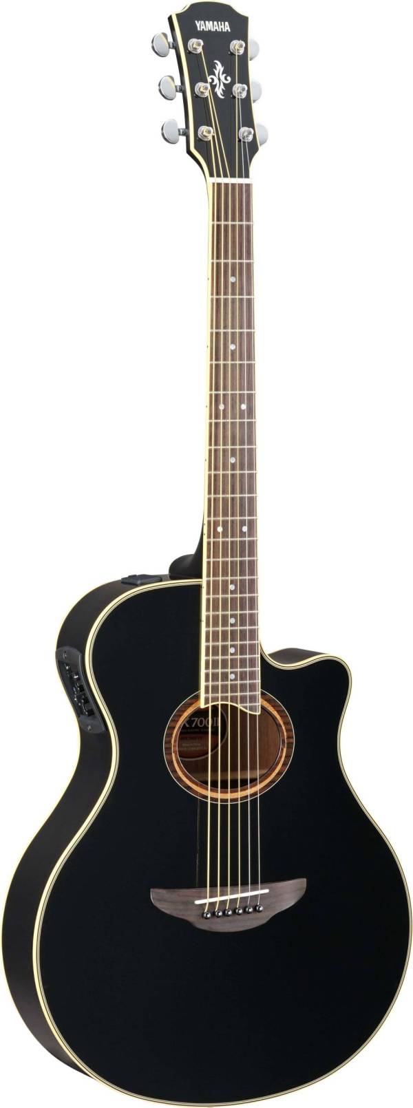 YAMAHA APX700II BLACK ACOUSTIC/ELECTRIC CUTAWAY GUITAR. ART PICKUP.