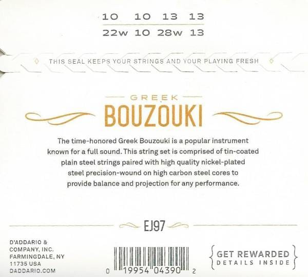 D'ADDARIO BOUZOUKI STRINGS EJ97