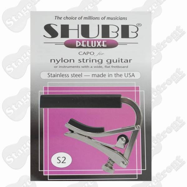 SHUBB S2 STAINLESS STEEL CAPO FOR NYLON STRING GUITARS