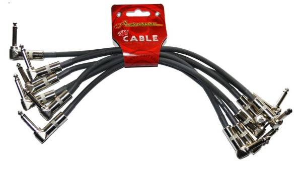 PROFESSIONAL LOW NOISE INSTRUMENT PATCH CABLE 12" SET OF 6