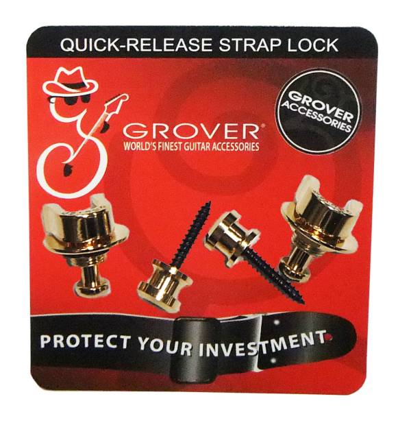 Grover Straplock. Quick-release Strap Lock GRO653 - Gold
