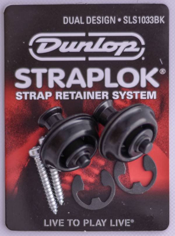 JIM DUNLOP STRAPLOCK - DUAL DESIGN STRAP LOCK. Nickel J103B