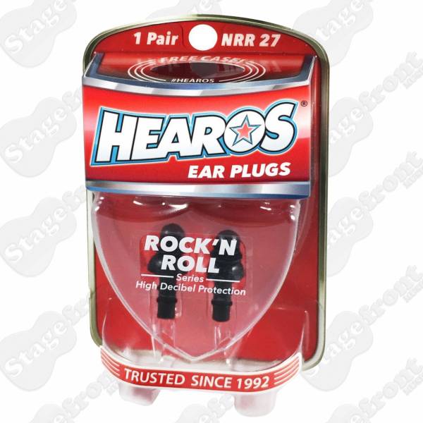 HEAROS HS309 ROCK ‘N ROLL. TRIPLE RING SEALED EAR PLUGS/FILTERS RE-USABLE