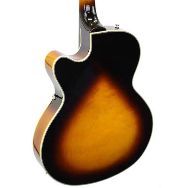 CORT YRK-NAT. YORKTOWN SEMI-ACOUSTIC HOLLOW BODY MAPLE JAZZ GUITAR. FREE GIG BAG
