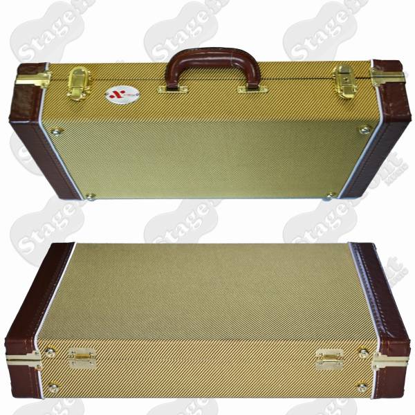 XTREME - PC315 VINTAGE TWEED STYLE PEDAL ROAD CASE WITH REMOVABLE LID