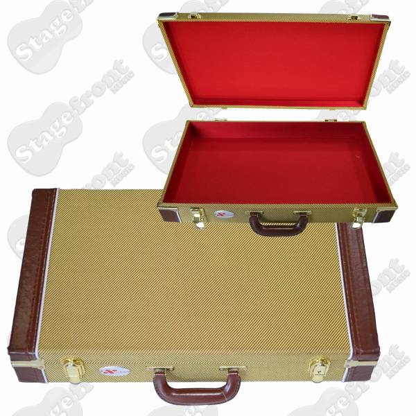XTREME - PC315 VINTAGE TWEED STYLE PEDAL ROAD CASE WITH REMOVABLE LID