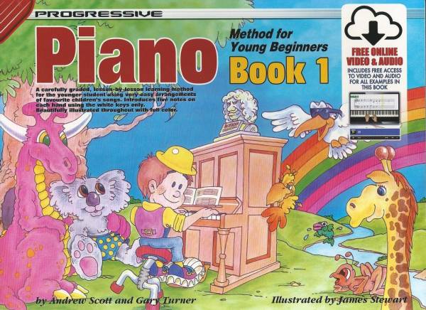 PROGRESSIVE PIANO METHOD FOR YOUNG BEGINNERS BOOK 1 with CD/DVD