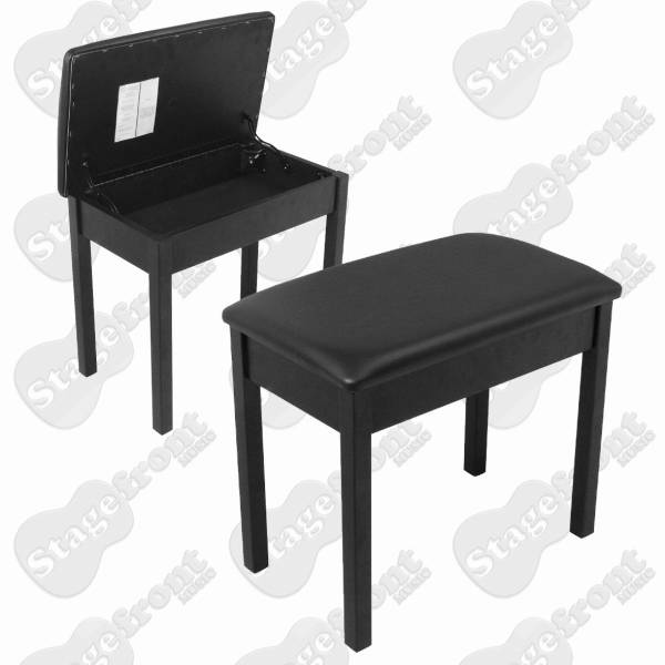 ONSTAGE KB8902B KEYBOARD PIANO BENCH STORAGE STOOL WOOD ON-STAGE FLIP TOP