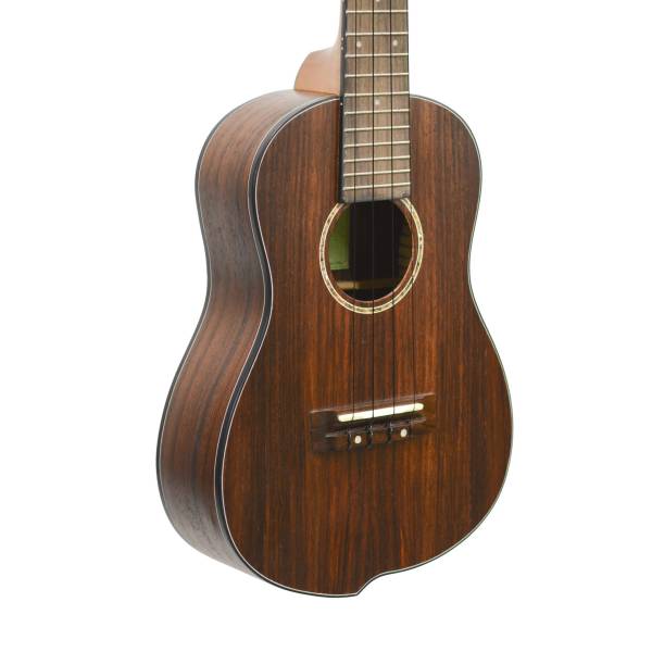 KEALOHA JUK100CE TENOR EBONY UKULELE. OFFSET CURVED BODY SHAPE