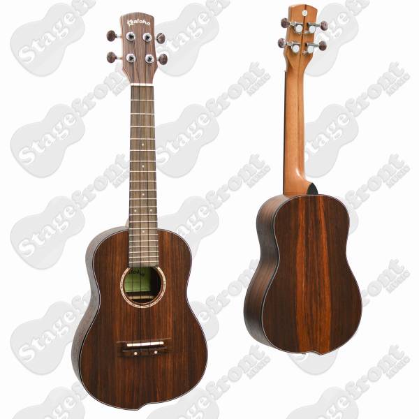 KEALOHA JUK100CE TENOR EBONY UKULELE. OFFSET CURVED BODY SHAPE