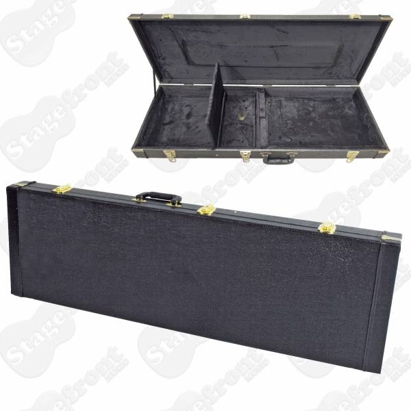 XTREME ELECTRIC GUITAR Strat/Tele RECTANGULAR HARDCASE. BLACK CROC VINYL