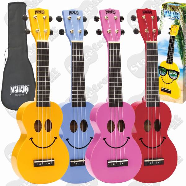 MAHALO U60SM SOPRANO UKULELE SMILEY FACE FOR BEGINNERS WITH CARRY BAG