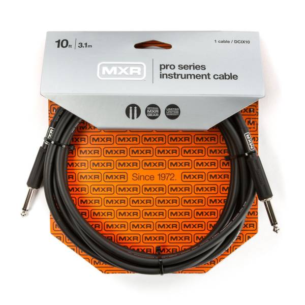 MXR PRO SERIES DCIX10 10 FOOT INSTRUMENT CABLE STRAIGHT-STRAIGHT JACK GUITAR LEAD