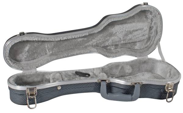 XTREME SOPRANO UKULELE HARD CASE THICK FOAM PADDED GREY PLUSH LINING - XC52S