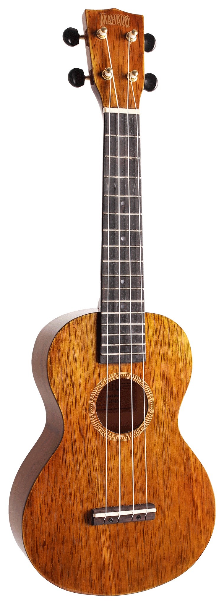 Mahalo MH2VNA concert ukulele in a vintage natural wood finish with a standard headstock, dark fretboard, and simple soundhole rosette.