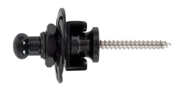 XTR GPX01B GUITAR STRAPLOCK BLACK PAIR METAL WITH MOUNTING SCREWS