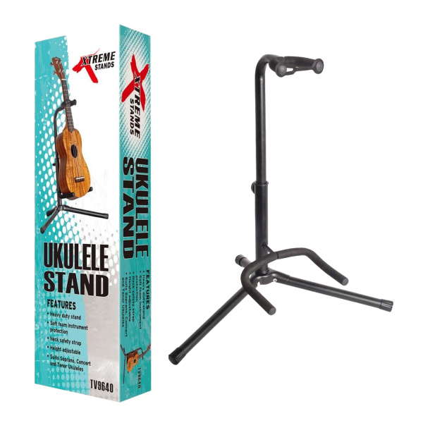 XTREME UKULELE STAND TUBULAR STYLE HEAVY DUTY WITH FOAM RUBBER PROTECTION TV9640