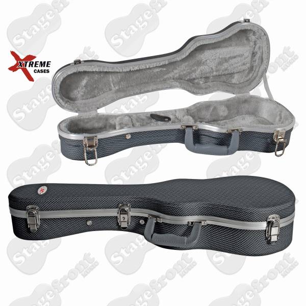 XTREME TENOR UKULELE HARD CASE THICK FOAM PADDED GREY PLUSH LINING – XC52T