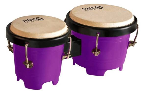 MANO PERCUSSION TUNABLE MINI BONGOS WITH TUNING KEY SELECT COLOUR