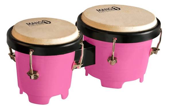 MANO PERCUSSION TUNABLE MINI BONGOS WITH TUNING KEY SELECT COLOUR