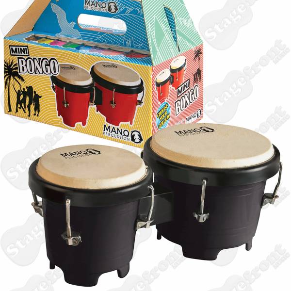 MANO PERCUSSION TUNABLE MINI BONGOS WITH TUNING KEY SELECT COLOUR