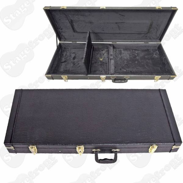 V-CASE ELECTRIC GUITAR Strat /Tele HARDCASE IN BLACK VINYL PLUSH LINED