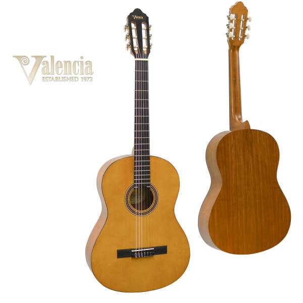 VALENCIA VC204H 4/4 FULL SIZE “HYBRID” CLASSICAL NYLON STRING GUITAR