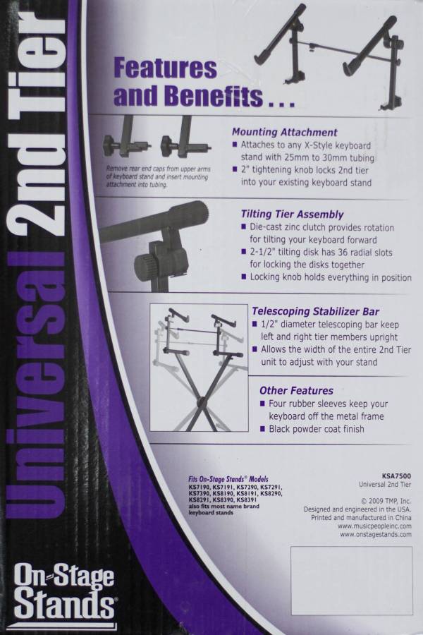 ADDITIONAL KEYBOARD BRACKET. 2ND TIER FOR KEYBOARD STAND - DSU304
