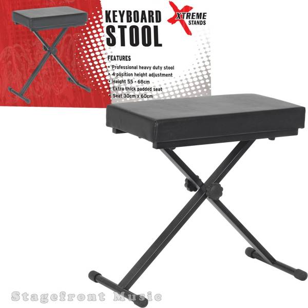 XTREME KEYBOARD STOOL /BENCH. HEAVY DUTY. 3 POSITION HEIGHT ADJUSTABLE