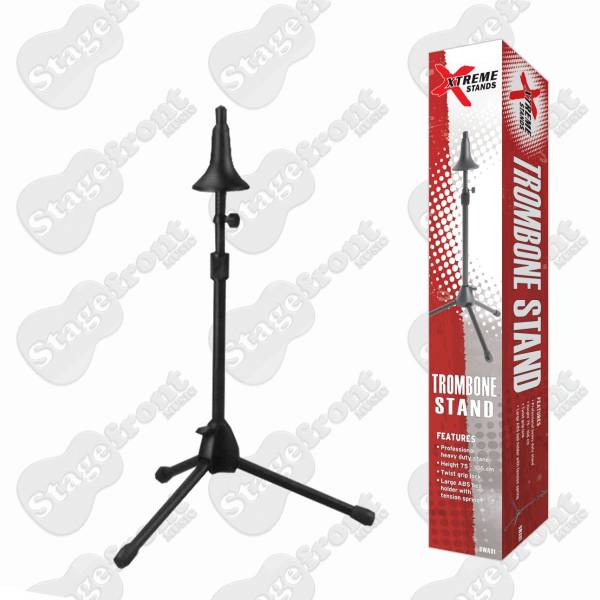 TROMBONE STAND. STURDY TUBULAR STEEL STAND WITH TRIPOD BASE - BWA92