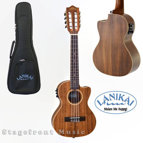 LANIKAI ACACIA SERIES AC8CET 8 STRING AC/ELECTRIC TENOR UKULELE w/KULA PREAMP