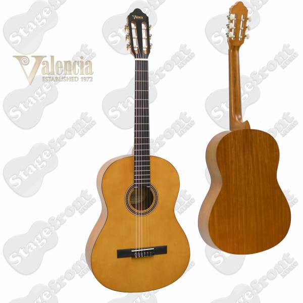 VALENCIA VC204H – 4/4 FULL SIZE “HYBRID” CLASSICAL NYLON STRING GUITAR