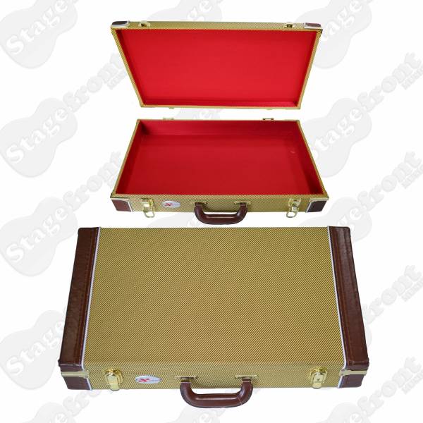 ROAD CASE PC320 VINTAGE STYLE EFFECTS PEDAL ROADCASE TWEED WITH REMOVABLE LID