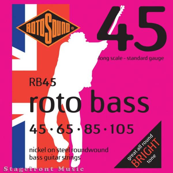 ROTOSOUND BASS GUITAR STRINGS RB45 ROTOBASS STANDARD 45 -105