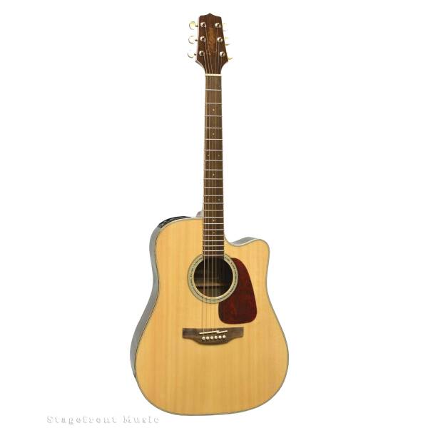 Front angled view of a Takamine GD71CE G70 Series dreadnought acoustic-electric guitar featuring a gloss finish and a lower cutaway