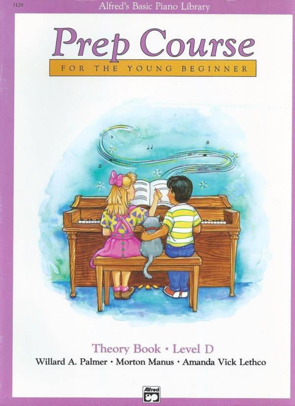ALFRED'S BASIC PIANO PREP COURSE THEORY BOOK D FOR YOUNG BEGINNERS