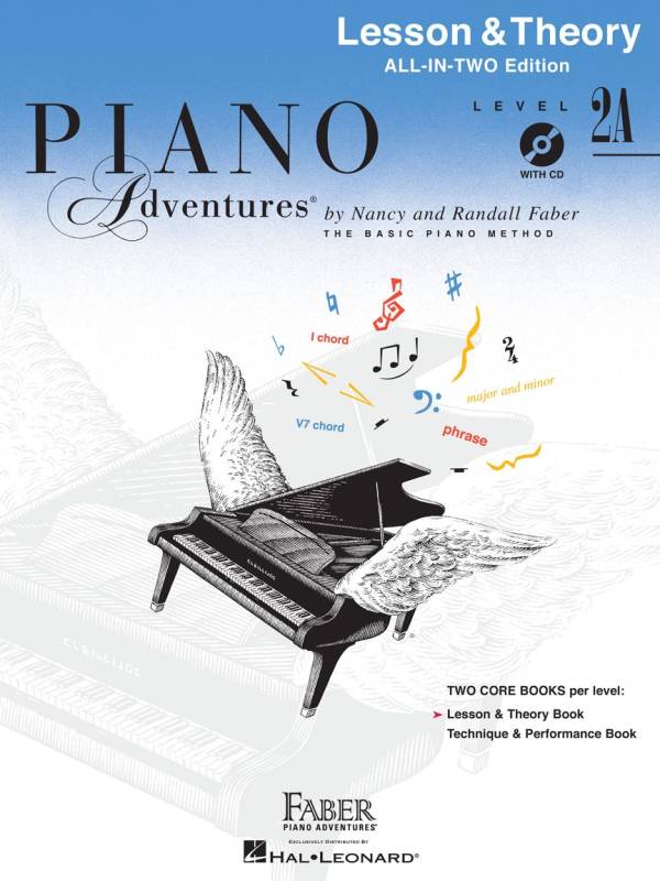 PIANO ADVENTURES ALL IN TWO LEVEL 2A LESSON & THEORY BOOK & CD - FABER