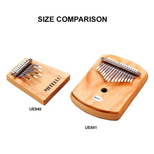 MITELLO KALIMBA WITH ACOUSTIC SOUNDHOLE and 15 PLATED STEEL KEYS