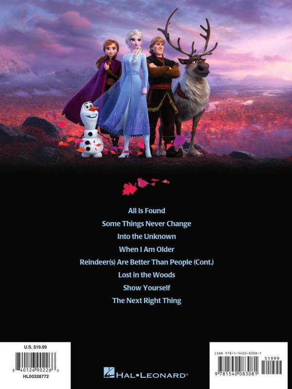 FROZEN II SHEET MUSIC PVG BOOK FOR PIANO VOCAL GUITAR SOUNDTRACK
