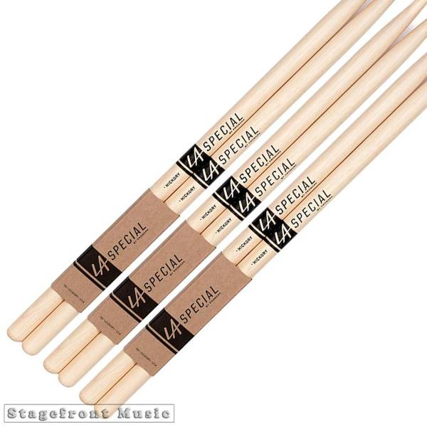 PROMARK LA SPECIAL 3 SET PACK WOOD AND NYLON TIP HICKORY DRUM STICKS