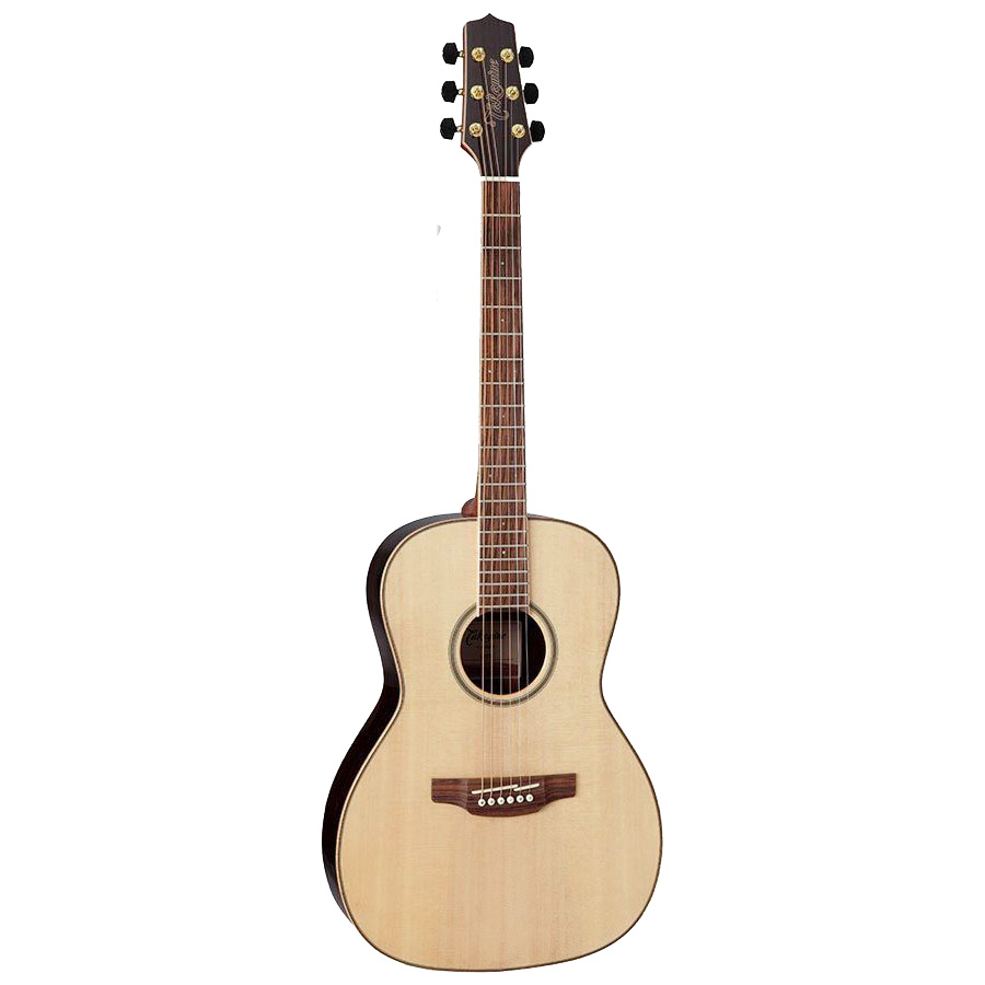 Front view of a Takamine GY93NAT G90 Series New Yorker acoustic guitar featuring a natural solid top and a compact parlor body.